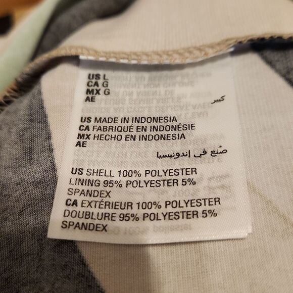 5/$15 Alfani women's large green swirl lightweight lined blouse - Picture 5 of 7